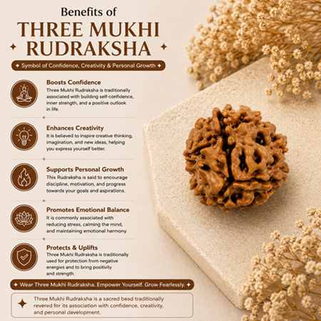 Three Mukhi Rudraksha - Image 2