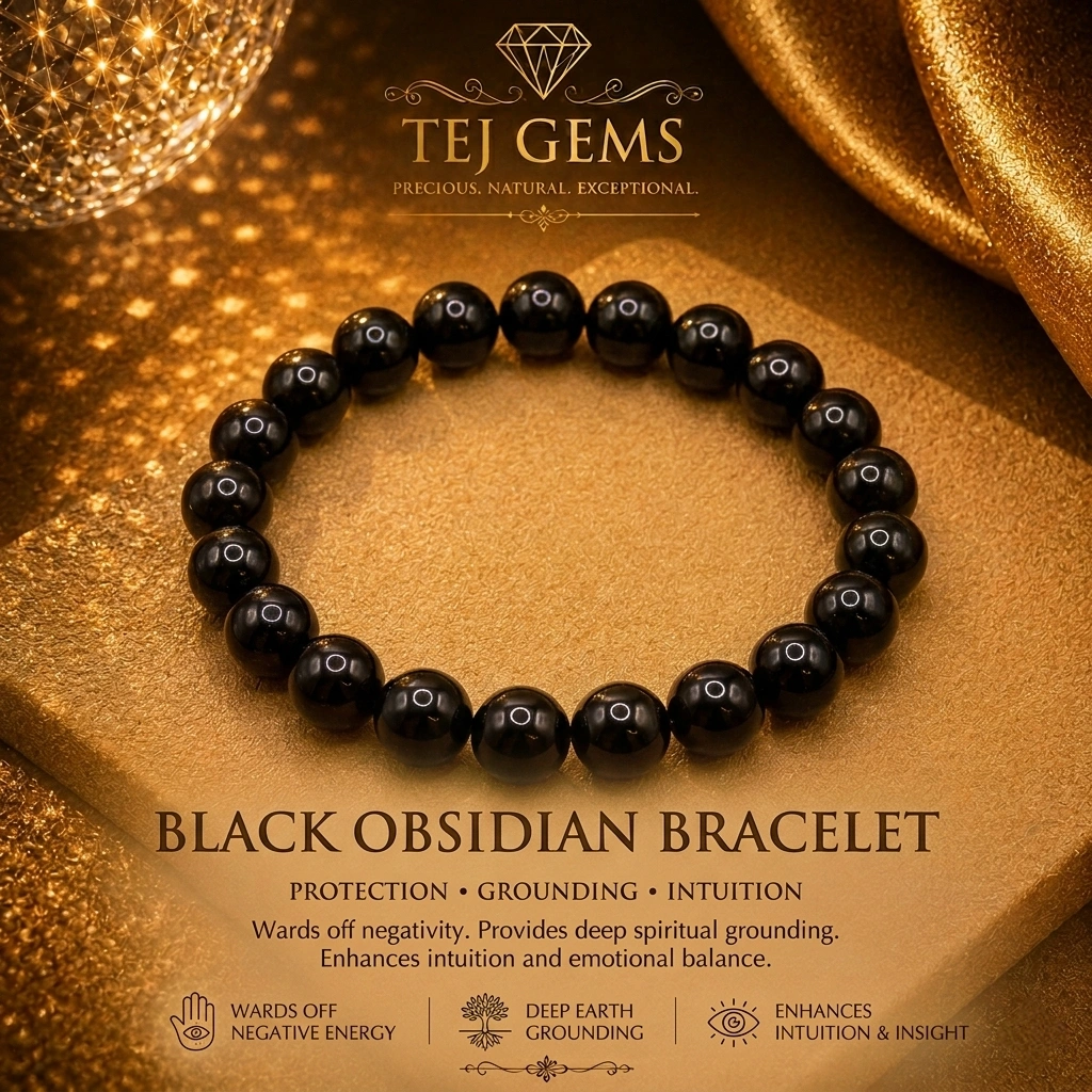 BLACK OBSIDIAN BRACELET - Image 5