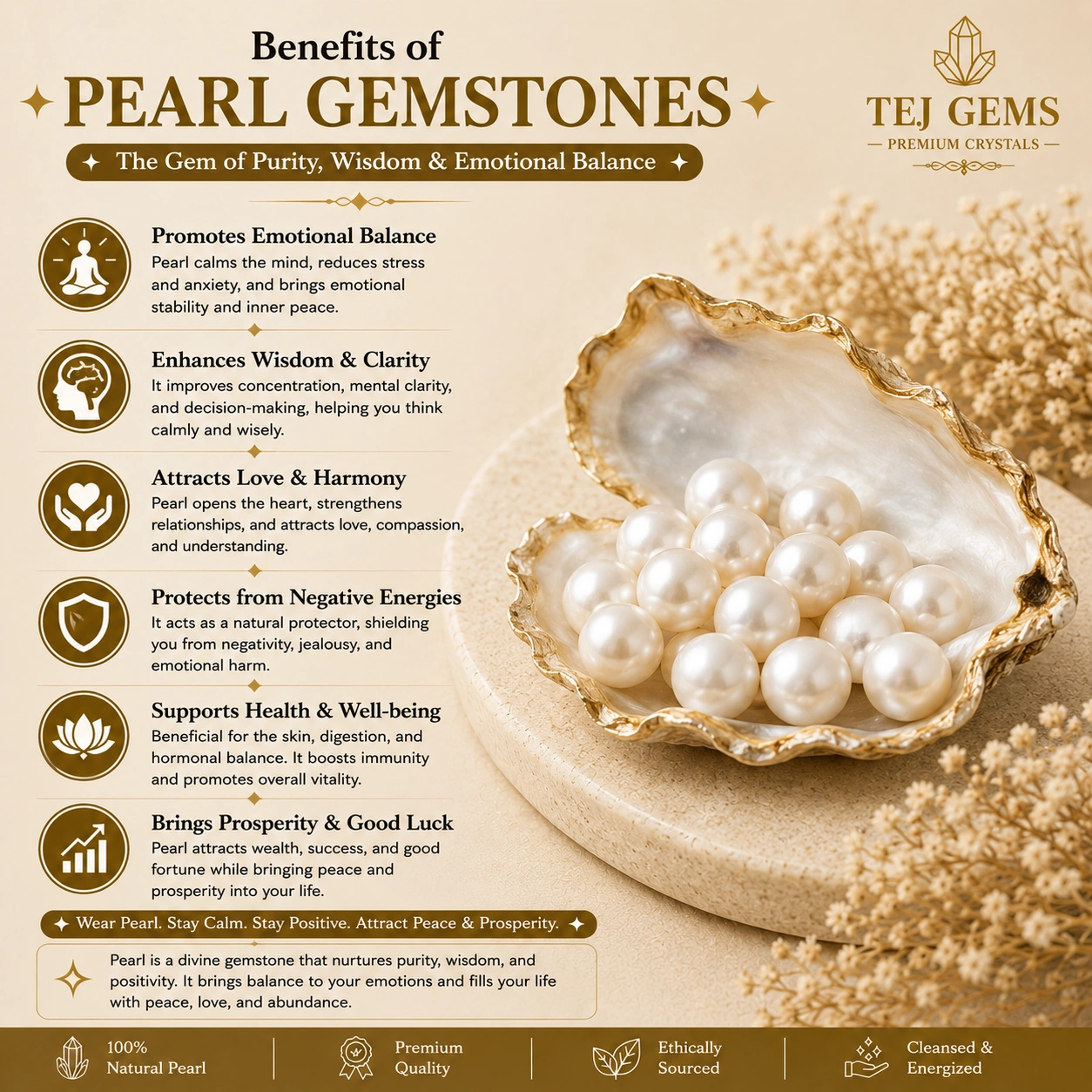 PEARL GEMSTONE, WEIGHT : 4.40 - Image 4