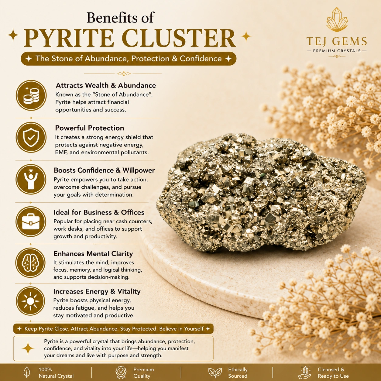 PYRITE CLUSTER 363 GRAM - Image 5