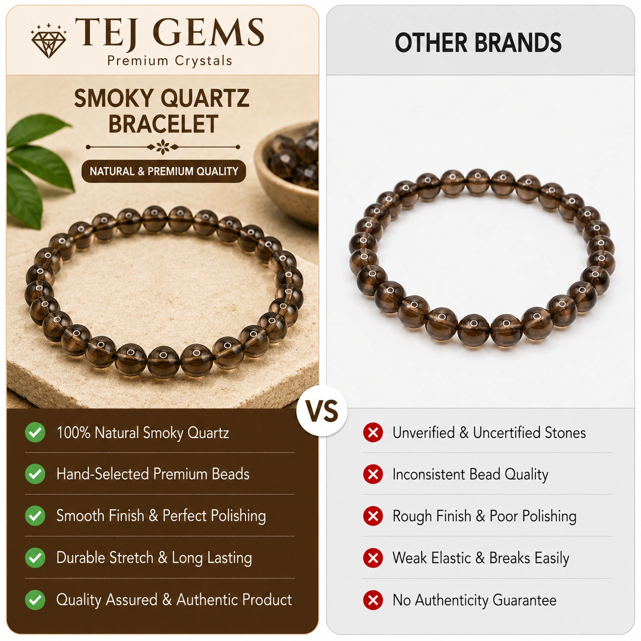 SMOKY QUARTZ BRACELET - Image 4